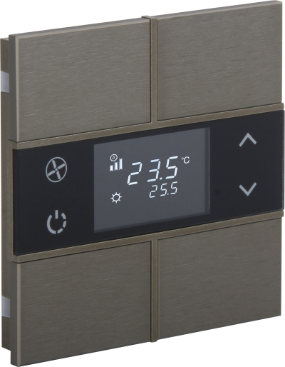 EAE KNX Taster mit Thermostat 4 kapazitive Tasten ROSA Bronzefarben