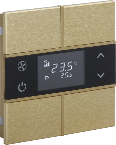 EAE KNX Taster mit Thermostat 4 kapazitive Tasten ROSA Goldfarben