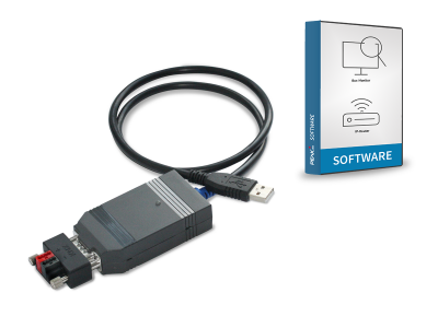 USB-Connector inkl. IP-Router/Bus-Monitor-Software und vergossener Adapter