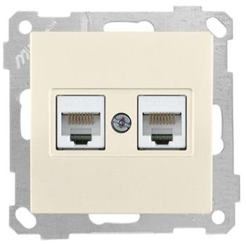 Netzwerk RJ45 CAT5e 2-fach creme (RITA Standard)