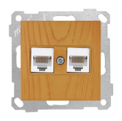 Netzwerk RJ45 CAT5e 2-fach Eiche (CANDELA / DARIA Holz Optik)