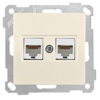 Netzwerk RJ45 CAT6 2-fach creme (CANDELA / DARIA Standard)