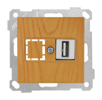 USB Anschluss einfach Eiche (RITA Holz Optik)