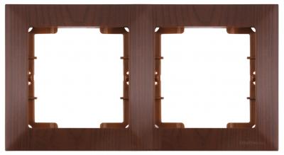 2fach Rahmen horizontal Walnuss (RITA Holz Optik)
