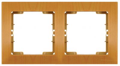 2fach Rahmen horizontal Eiche (CANDELA Holz Optik)
