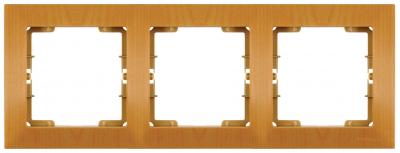 3fach Rahmen horizontal Eiche (CANDELA Holz Optik)