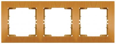 3fach Rahmen horizontal Eiche (CANDELA Holz Optik)