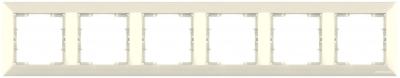 6fach Rahmen horizontal Creme (CANDELA Standard)