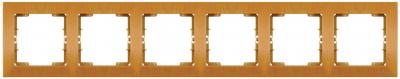 6fach Rahmen horizontal Eiche (CANDELA Holz Optik)