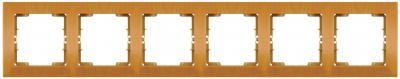 6fach Rahmen horizontal Eiche (CANDELA Holz Optik)