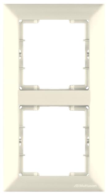 2fach Rahmen Creme vertikal (CANDELA Standard)