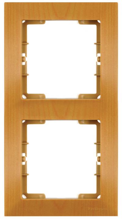 2fach Rahmen vertikal Eiche (CANDELA Holz Optik)