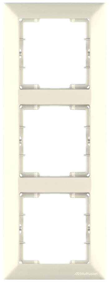 3fach Rahmen vertikal Creme (CANDELA Standard)