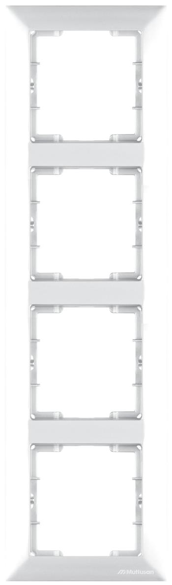 4fach Rahmen Weiß vertikal (CANDELA Standard)
