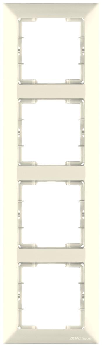 4fach Rahmen vertikal Creme (CANDELA Standard)
