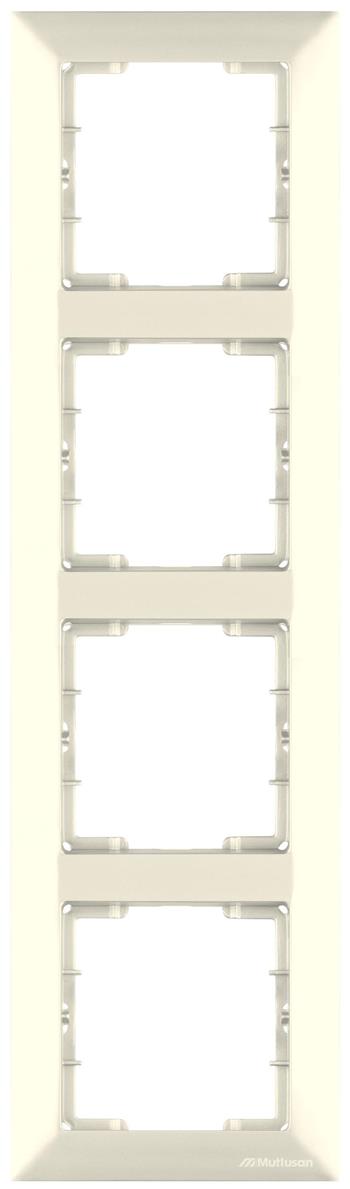 4fach Rahmen vertikal Creme (CANDELA Standard)