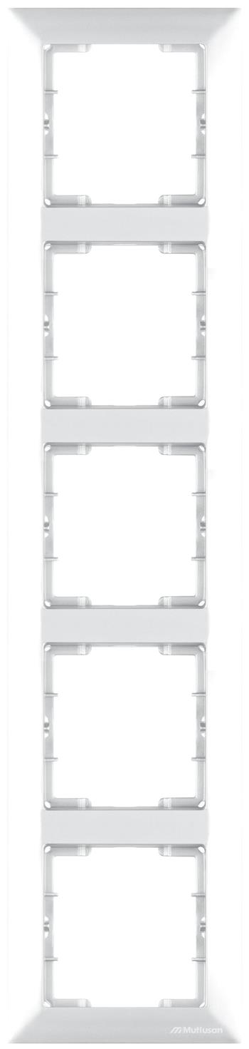 5fach Rahmen Weiß vertikal (CANDELA Standard)