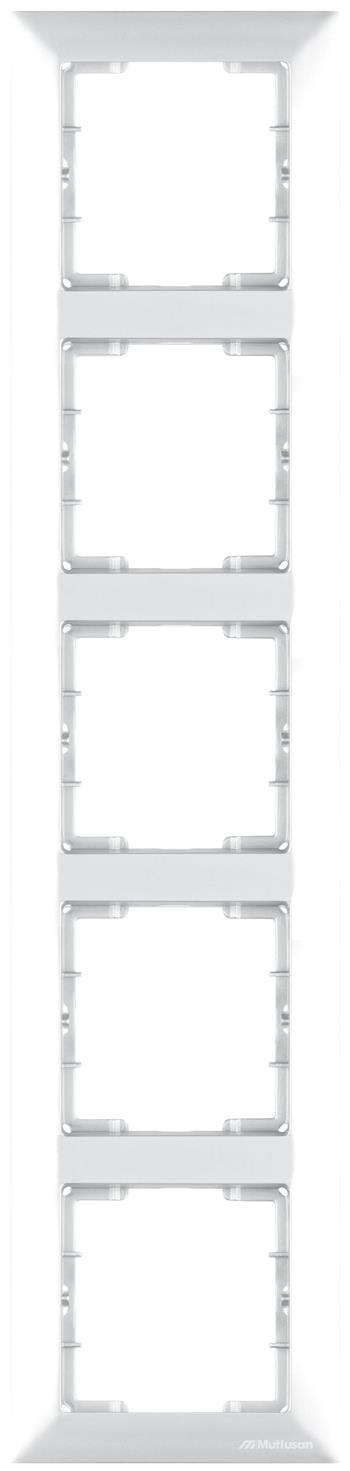 5fach Rahmen Weiß vertikal (CANDELA Standard)