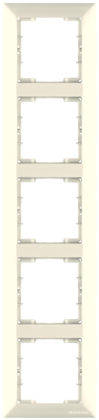 5fach Rahmen vertikal Creme (CANDELA Standard)