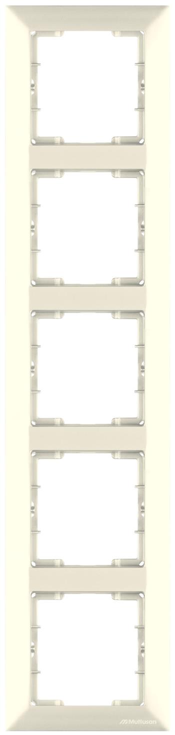 5fach Rahmen vertikal Creme (CANDELA Standard)