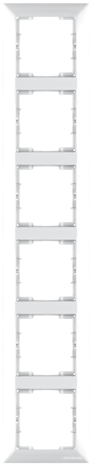 6fach Rahmen Weiß vertikal (CANDELA Standard)