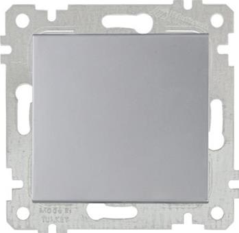 Schalter 2-polig Silber (RITA Metall Optik)