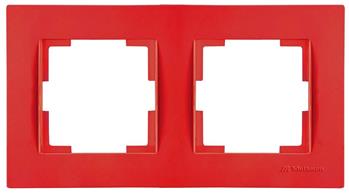 2fach Rahmen horizontal Rot (RITA Pastell Farben)