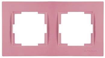 2fach Rahmen horizontal Pink (RITA Pastell Farben)