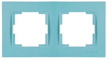2fach Rahmen horizontal Blau (RITA Pastell Farben)
