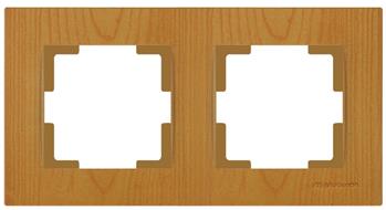 2fach Rahmen horizontal Eiche (RITA Holz Optik)