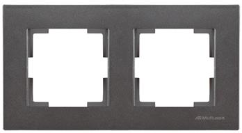 2fach Rahmen horizontal Anthrazit (RITA Metall Optik)