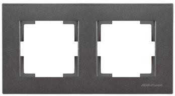 2fach Rahmen horizontal Anthrazit (RITA Metall Optik)