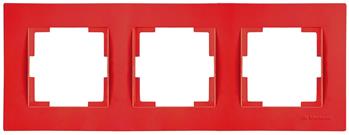 3fach Rahmen horizontal Rot (RITA Pastell Farben)