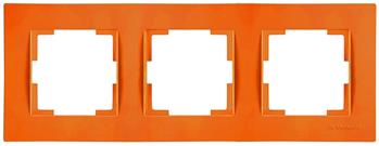 3fach Rahmen horizontal Orange (RITA Pastell Farben)