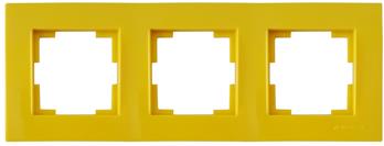 3fach Rahmen horizontal Gelb (RITA Pastell Farben)