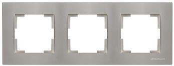 3fach Rahmen Titan horizontal (RITA Metall Optik)