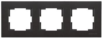 3fach Rahmen horizontal Schwarz (RITA Metall Optik)
