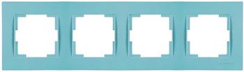 4fach Rahmen horizontal Blau (RITA Pastell Farben)