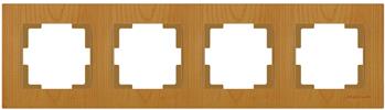 4fach Rahmen horizontal Eiche (RITA Holz Optik)