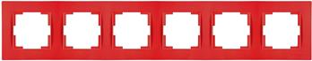 6fach Rahmen horizontal Rot (RITA Pastell Farben)