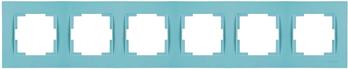 6fach Rahmen horizontal Blau (RITA Pastell Farben)