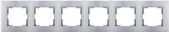 6fach Rahmen horizontal Silber (RITA Metall Optik)