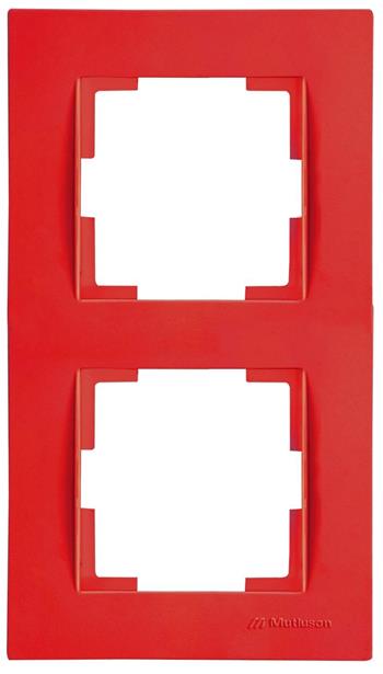 2fach Rahmen vertikal Rot (RITA Pastell Farben)