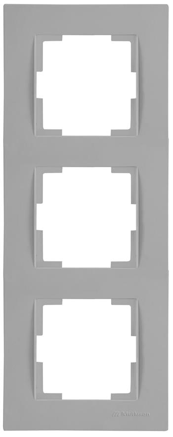 3fach Rahmen vertikal Grau (RITA Pastell Farben)