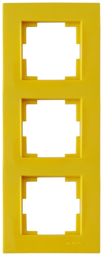 3fach Rahmen vertikal Gelb (RITA Pastell Farben)