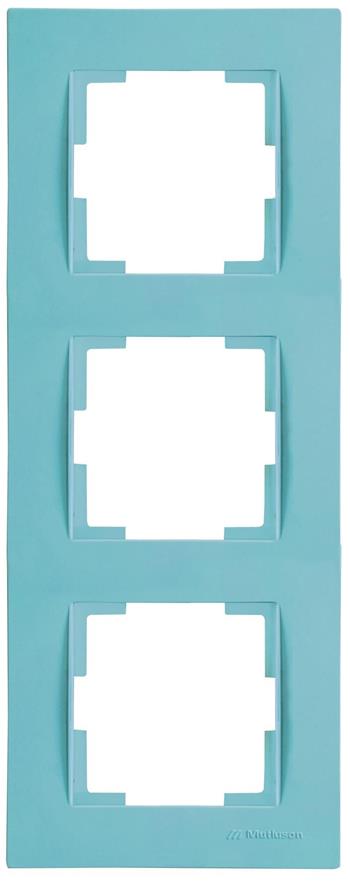 3fach Rahmen vertikal Blau (RITA Pastell Farben)