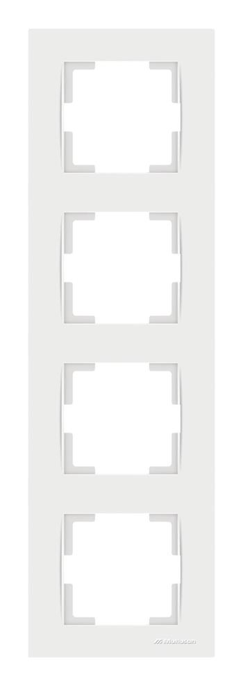 4fach Rahmen Weiß vertikal (RITA Standard)
