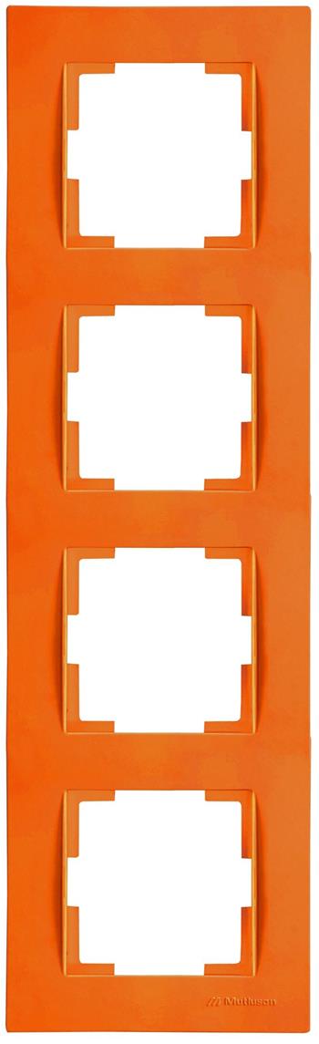 4fach Rahmen vertikal Orange (RITA Pastell Farben)