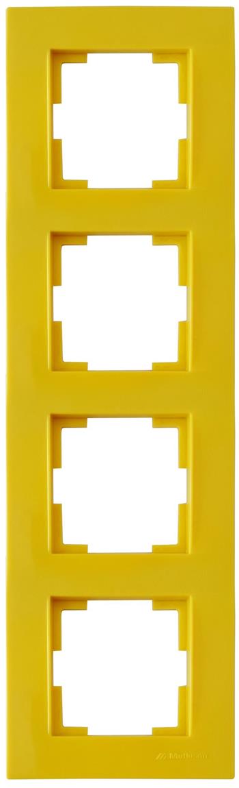 4fach Rahmen vertikal Gelb (RITA Pastell Farben)