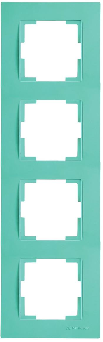 4fach Rahmen vertikal Grün (RITA Pastell Farben)